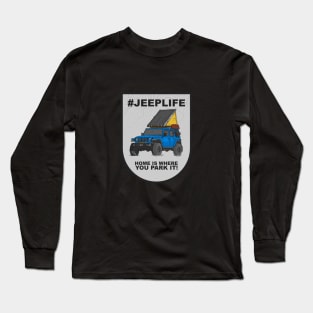 Jeep Life Jeep Wrangler Offroad 4x4 - Blue Long Sleeve T-Shirt